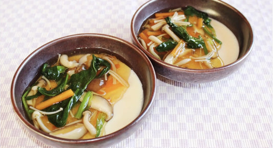 手作り豆腐のきのこあんかけ