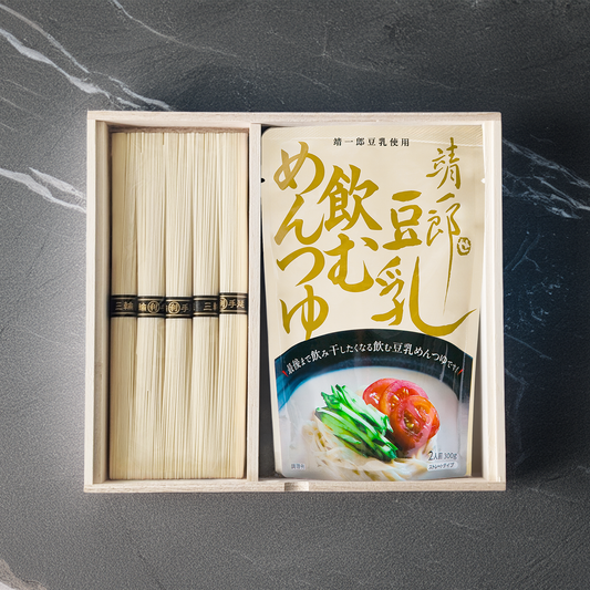 飲む豆乳めんつゆと三輪そうめん詰合せ